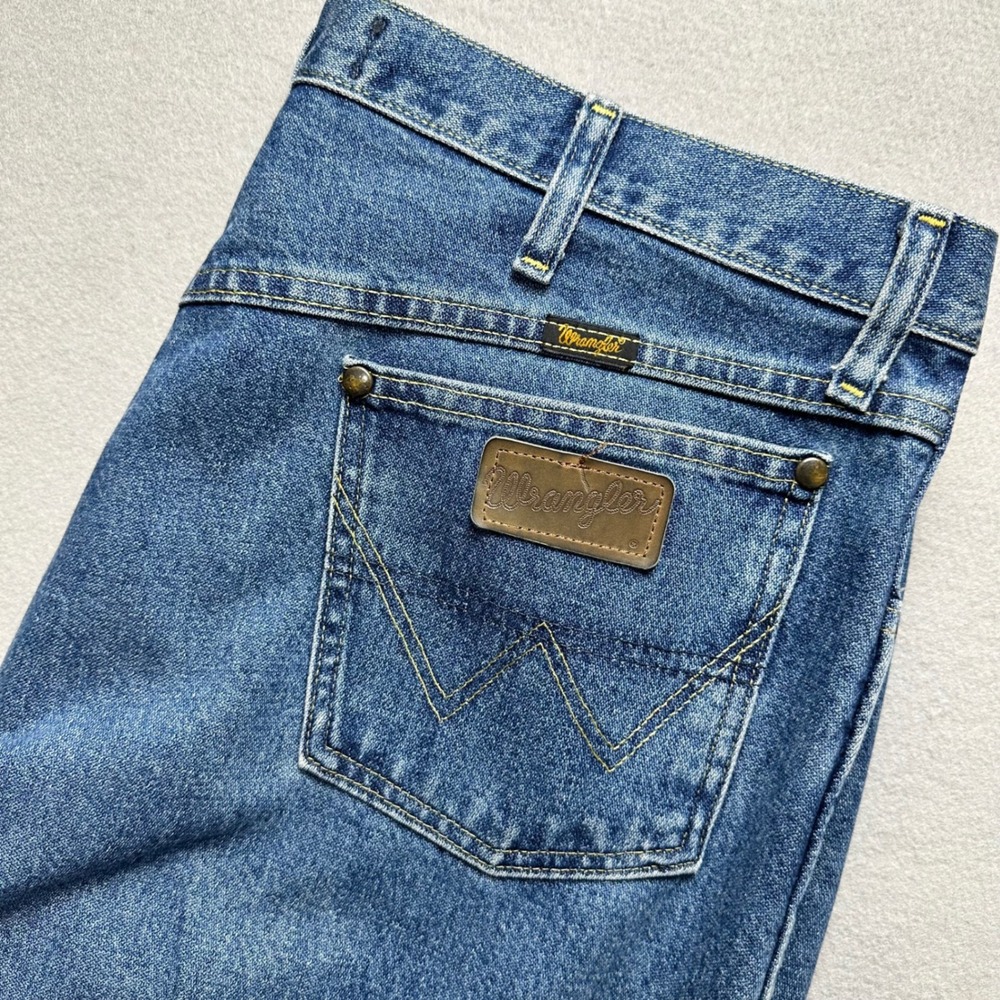 Wrangler George Strait Collection Jeans Mens 38x32 Blue Medium Wash Straight Leg